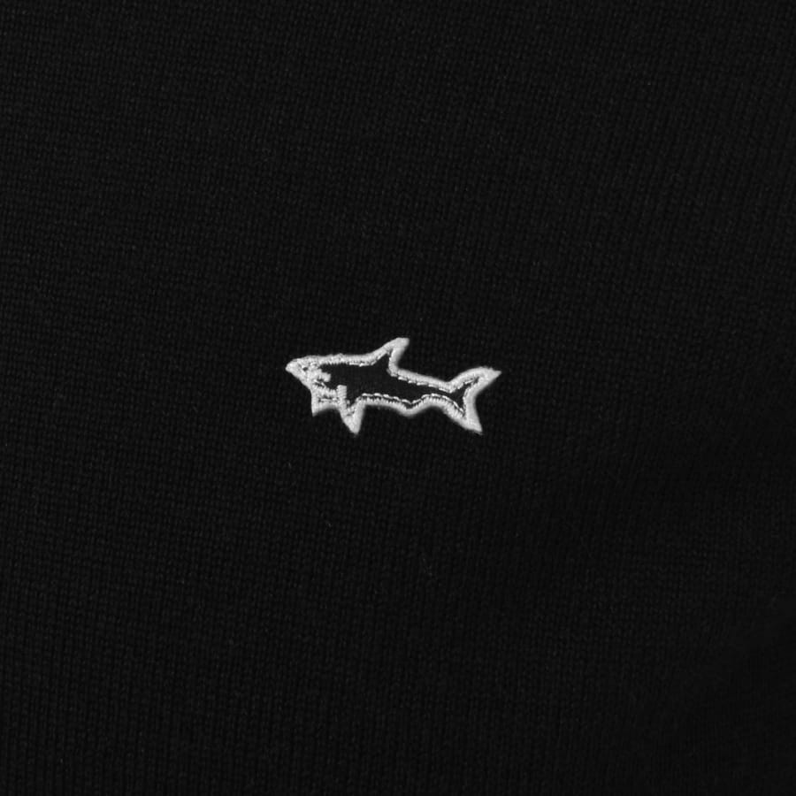 Paul And Shark Wool Crew Neck Knit Jumper Black Mainline Menswear United States